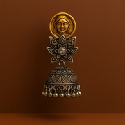 Divine Devi Oxidized Jhumka Earrings for women